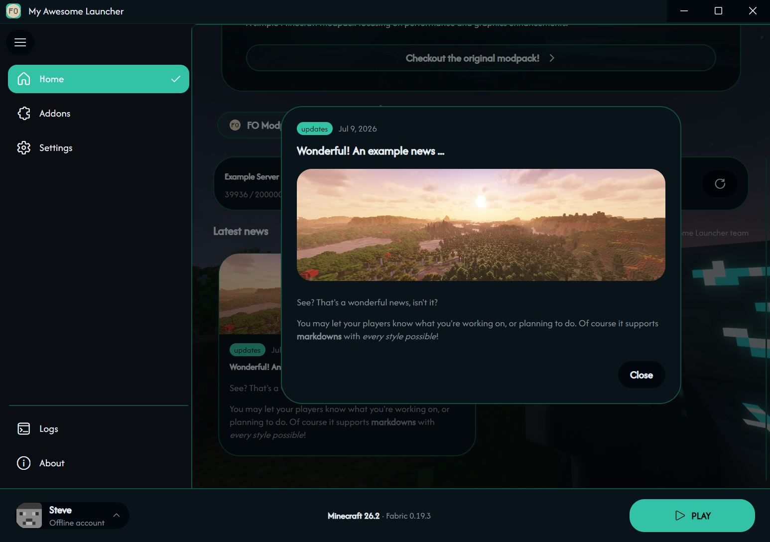 The desktop app your players will love.